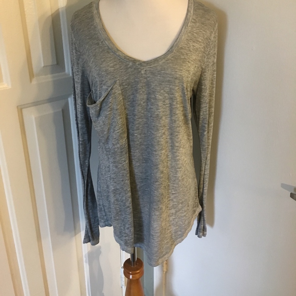 Z Supply Long Sleeve Grey V-Neck